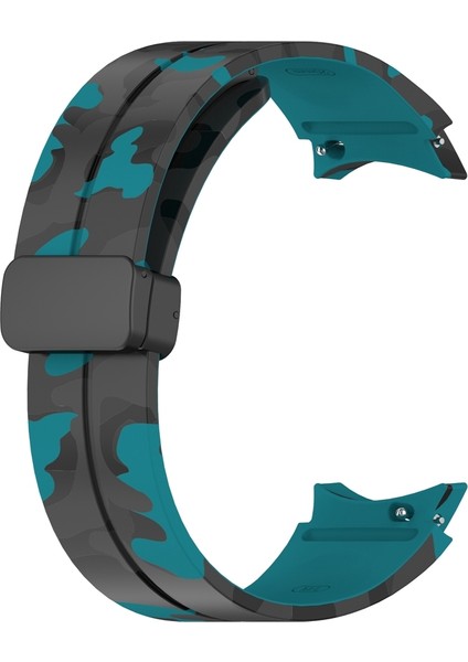 Samsung Galaxy Watch Için Silikon Watch Band5 / 5 Pro / Watch 4/4 Klasik Kamuflaj Koyu Mavi (Yurt Dışından)