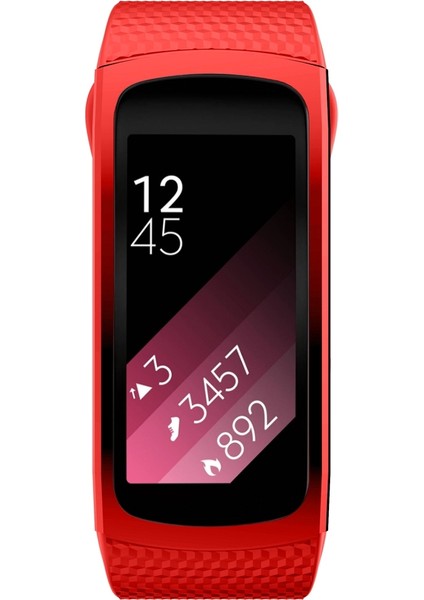 Samsung Gear Fit2 Pro Silikon Kordonlu Saat Için, Boyut: S Kırmızı (Yurt Dışından)