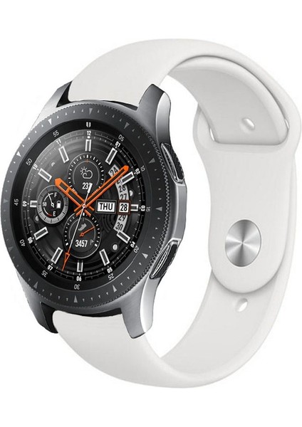 Samsung Galaxy Watch Active 20MM Beyaz Için Tek Renkli Silikon Watch Band (Yurt Dışından)