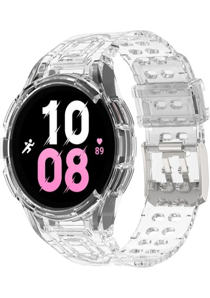Samsung Galaxy Watch5 Için Tpu Bant 44MM Şeffaf Beyaz (Yurt Dışından)