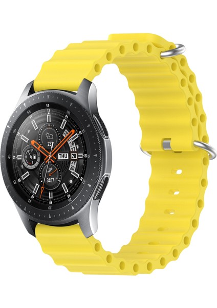 Samsung Galaxy Watch 46MM Sarı Için Silikon Watch Band (Yurt Dışından)