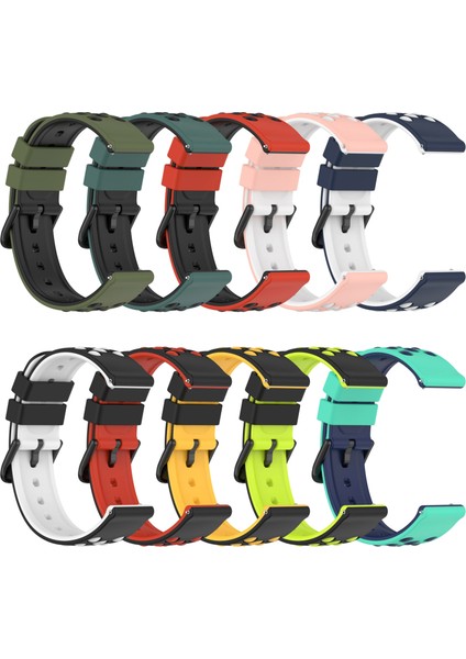 Samsung Galaxy Watch4 Clic 46MM Ordu Yeşili + Siyah Için Silikon Saat Bandı (Yurt Dışından) modelleri