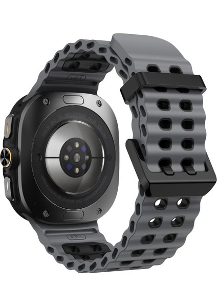 Samsung Galaxy Watch Ultra 47MM Siyah Için Silikon Watch Band (Yurt Dışından)