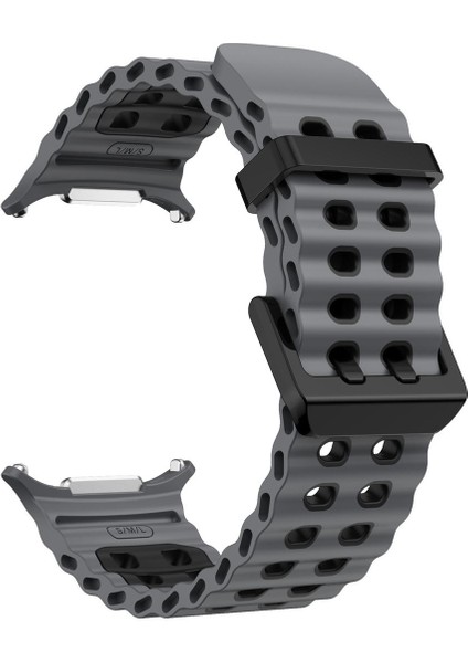 Samsung Galaxy Watch Ultra 47MM Siyah Için Silikon Watch Band (Yurt Dışından)