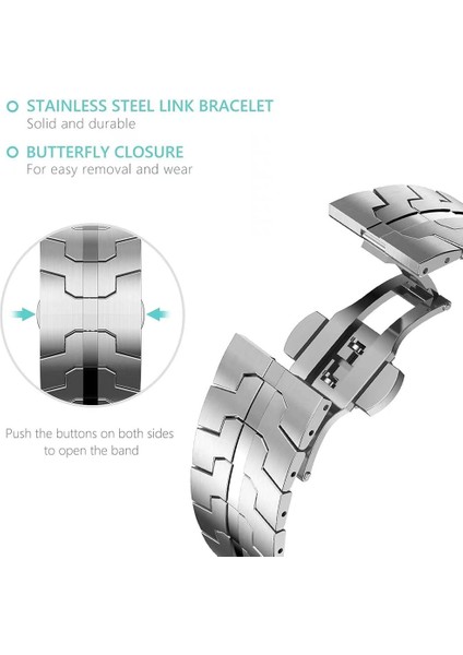 Samsung Galaxy Watch Ultra 47MM Gümüş Için Titanyum Alaşımlı Kayış (Yurt Dışından) modelleri