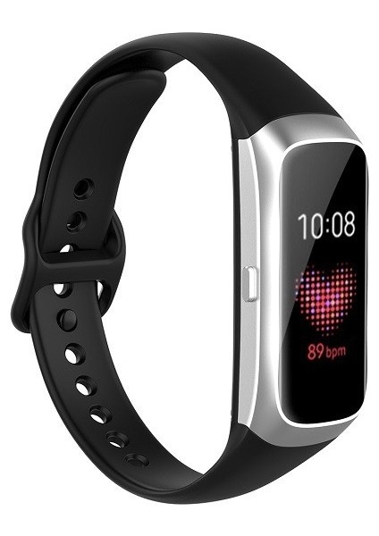 Samsung Galaxy Fit SM-R370 Silikon Kordonlu Saat Siyah (Yurt Dışından)