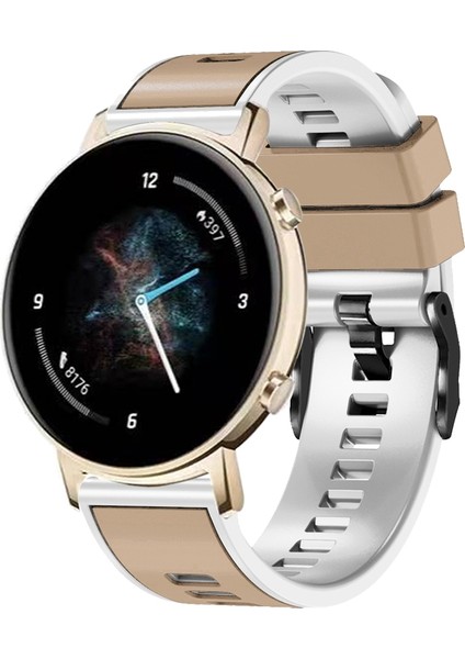 Samsung Galaxy Watch 5 Pro 45MM Haki Beyaz Için Silikon Watch Band (Yurt Dışından)
