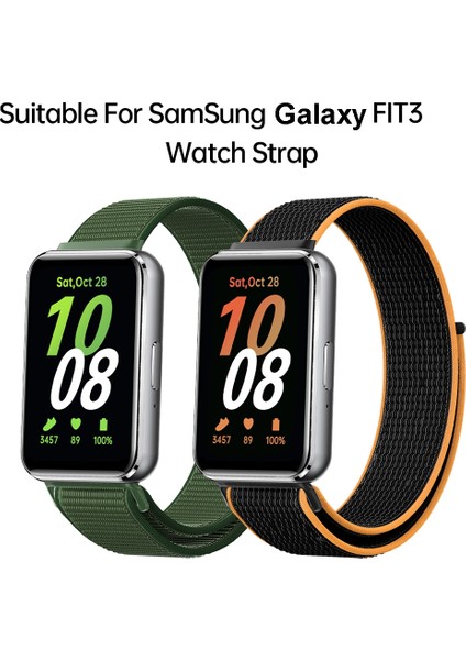 Samsung Galaxy Fit 3 Siyah Için Dokuma Naylon Döngü Askısı (Yurt Dışından)