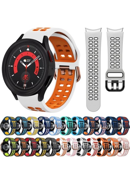Samsung Galaxy Watch 5 40MM Gri+Sarı Için Silikon Watch Band (Yurt Dışından) fırsatları