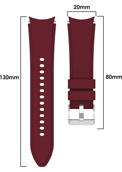 Samsung Galaxy Watch4 Için Silikon Kayış 44MM Şarap Kırmızısı (Yurt Dışından) modelleri