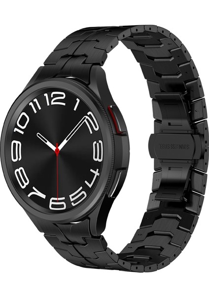 Samsung Galaxy Watch6 Classic 43 / 47MM Siyah Için Metal Kayış (Yurt Dışından)
