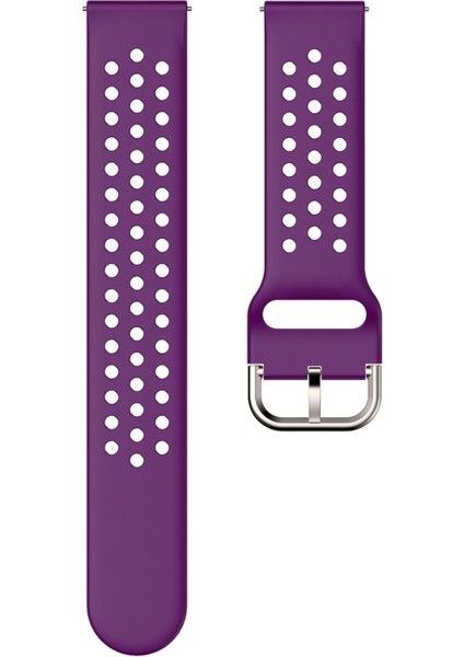 20MM Huami Amazfit Gts/samsung Galaxy Izle Aktif 2/huawei Izle Gt2 42MM Iç Toka Nefes Alabilir Saat Kayışı Mor (Yurt Dışından) modelleri
