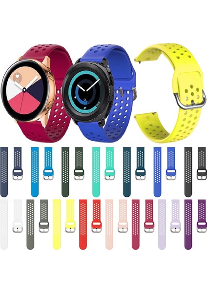 20MM Huami Amazfit Gts/samsung Galaxy Izle Aktif 2/huawei Izle Gt2 42MM Iç Toka Nefes Alabilen Saat Kayışı Şarap Kırmızı (Yurt Dışından) fırsatları