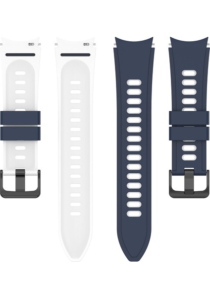 Silikon Kayış Samsung Galaxy Watch4 Clic 42MM / 46MM Samsung Galaxy Watch4 Classic Için 42MM / 46MM Gece Mavisi Beyaz (Yurt Dışından) fiyatları