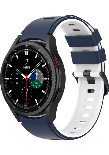 Silikon Kayış Samsung Galaxy Watch4 Clic 42MM / 46MM Samsung Galaxy Watch4 Classic Için 42MM / 46MM Gece Mavisi Beyaz (Yurt Dışından) fırsatları