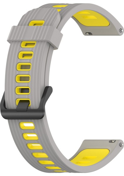 Samsung Galaxy Watch 4 Classic Için Silikon Watch Band 42MM Gri+Sarı (Yurt Dışından)