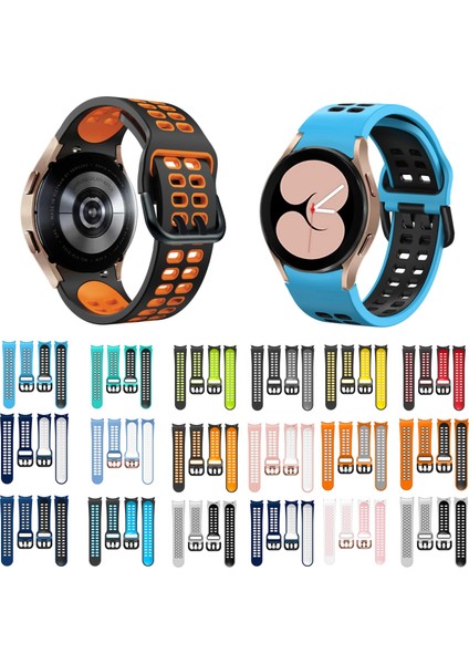 Galaxy Watch Active 2 Siyah+Yeşil Için Silikon Watch Band (Yurt Dışından)