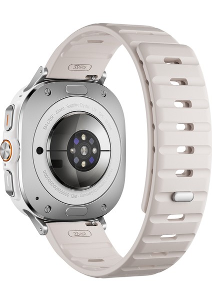 Samsung Galaxy Watch Ultra 47MM Starlight+Gümüş Için Manyetik Silikon Kayış (Yurt Dışından) modelleri