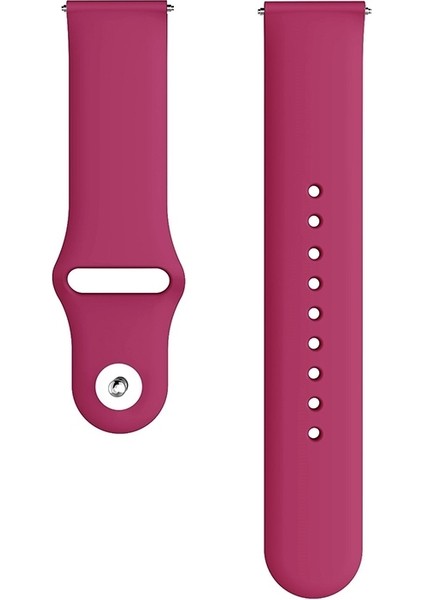 Samsung Galaxy Watch Active 2 22MM Şarap Kırmızısı Için Tek Renkli Silikon Watch Band (Yurt Dışından)