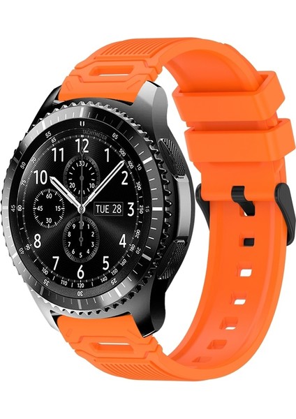 Samsung Galaxy Watch 22MM Turuncu Için Dikey Desenli Watch Band (Yurt Dışından)