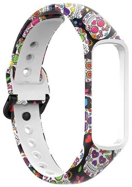 Samsung Galaxy Fit 2 Renkli Kafatası Için Silikon Saat Bandı (Yurt Dışından)