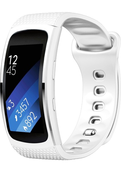 Samsung Gear Fit2 SM-R360 Için Silikon Saat Bandı, Bilek Kayışı Boyutu: 126-175MM Beyaz (Yurt Dışından)