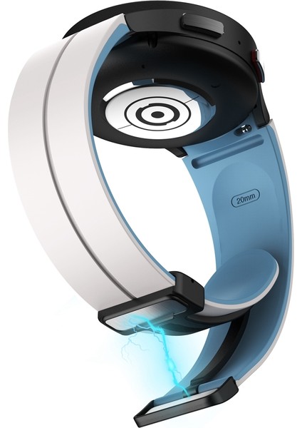 Samsung Galaxy Watch 6/6 Klasik Krem Beyaz+Açık Mavi Için Silikon Watch Band (Yurt Dışından) modelleri