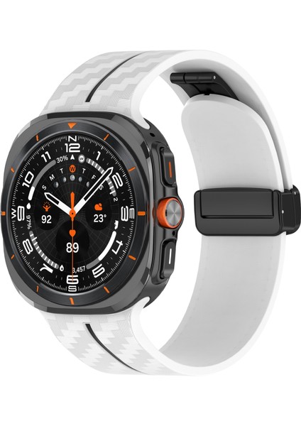 Samsung Galaxy Watch Ultra 47MM Karbon Fiber Watch Band Beyaz Siyah Için (Yurt Dışından)