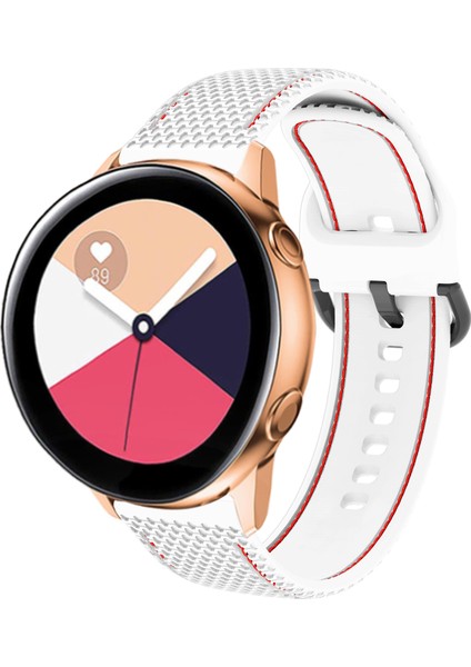 20MM Samsung Galaxy Watch Active 2 Silikon Kordonlu Saat Beyaz (Yurt Dışından) modelleri