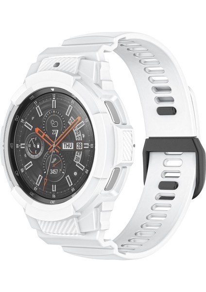 Silikon Kordonlu Saat Samsung Galaxy Watch4 Clic 42MM Samsung Galaxy Watch4 Classic 42MM Beyaz (Yurt Dışından)