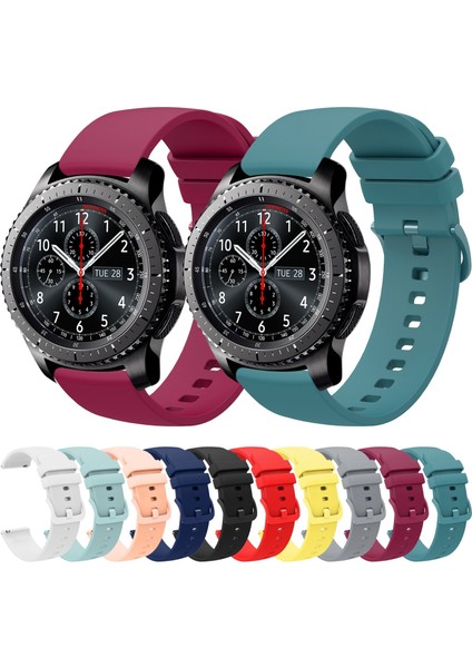 Samsung Gear S3 Frontier Şarap Kırmızısı Için Silikon Watch Band (Yurt Dışından) modelleri