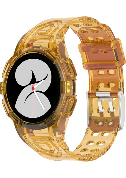 Samsung Galaxy Watch4 Classic Için Silikon Saat Bandı 46MM Şeffaf Turuncu (Yurt Dışından)