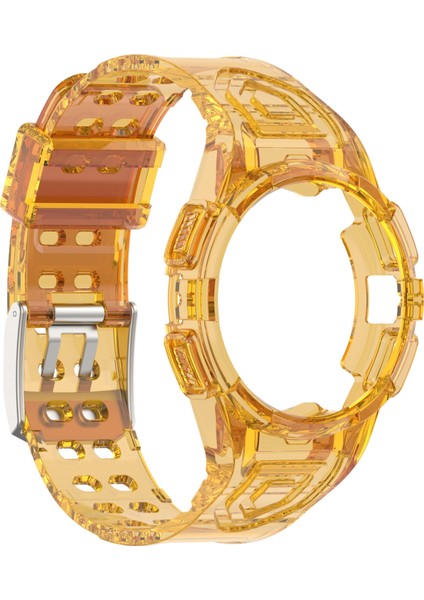 Samsung Galaxy Watch4 Classic Için Silikon Saat Bandı 46MM Şeffaf Turuncu (Yurt Dışından) modelleri