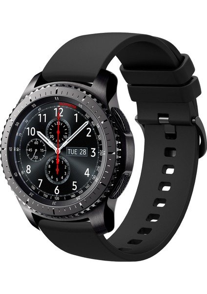 Samsung Gear S3 Frontier Siyah Için Silikon Watch Band (Yurt Dışından)