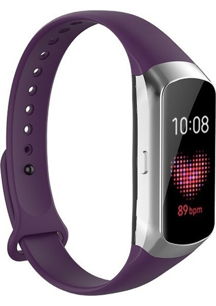 Samsung Galaxy Fit SM-R370 Silikon Kordonlu Saat Koyu Mor (Yurt Dışından)