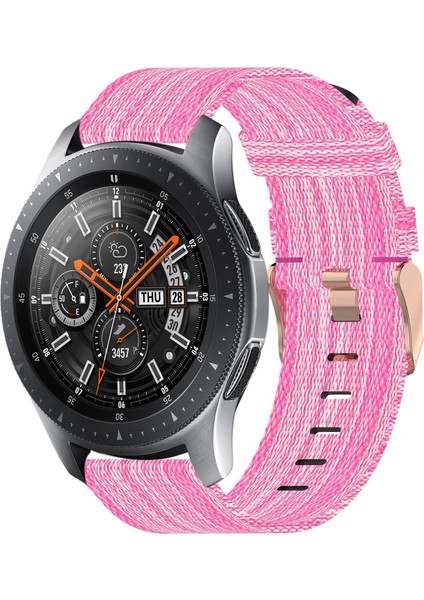 Samsung Galaxy Watch 46MM Pembe Için Naylon Dokuma Watch Band (Yurt Dışından)