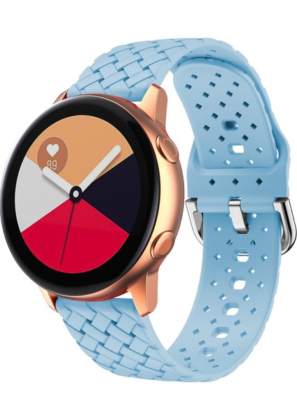 Samsung Galaxy Watch4 Için Silikon Kayış 40/44MM Açık Mavi (Yurt Dışından)