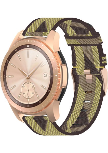 Galaxy Watch 42MM Için Örgü Naylon Bilek Kayışı, Galaxy Active / Active 2, Gear Sport, S2 Clic (Sarı) Sarı (Yurt Dışından)