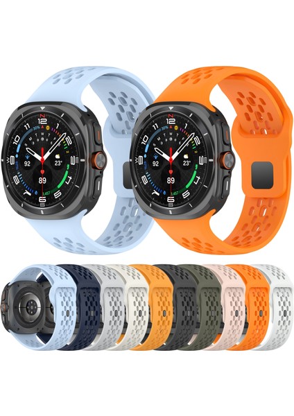Samsung Galaxy Watch Ultra 47MM Siyah Için Silikon Watch Band (Yurt Dışından)