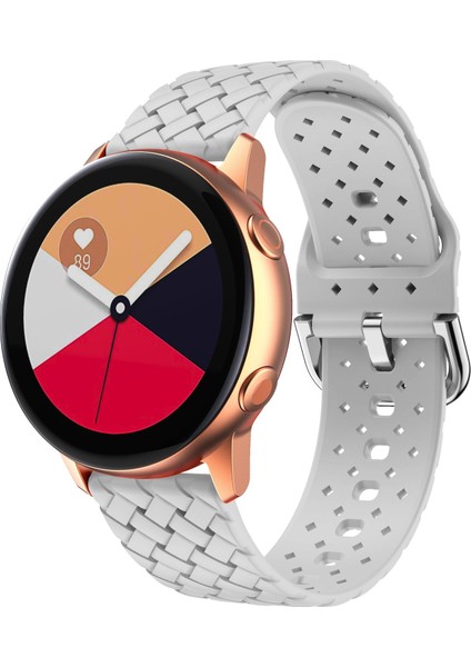 Samsung Galaxy Watch4 40/44MM Beyaz Için Silikon Kayış (Yurt Dışından)
