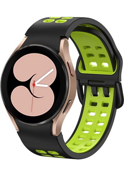Samsung Galaxy Watch4 Için Silikon Kayış 40MM / 44MM Siyah Limon Yeşili (Yurt Dışından) fırsatları