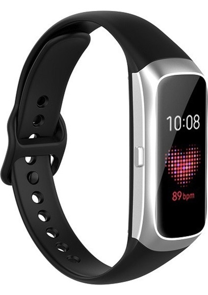 Samsung Galaxy Fit SM-R370 Silikon Kordonlu Saat Siyah (Yurt Dışından)