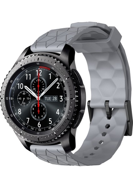 Samsung Gear S3 Frontier Gri Için Futbol Desenli Saat Bandı (Yurt Dışından)