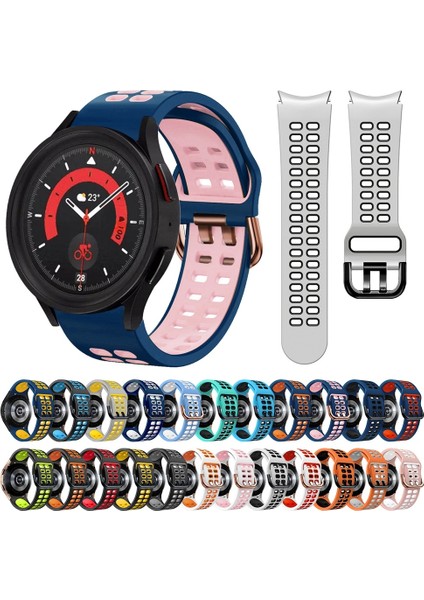 Samsung Galaxy Watch 5 44MM Gece Mavisi+Kırmızı Için Silikon Watch Band (Yurt Dışından) modelleri