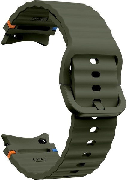 Samsung Galaxy Watch Fe 40MM Ordu Yeşili Için Dalga Desenli Silikon Kayış (Yurt Dışından) modelleri