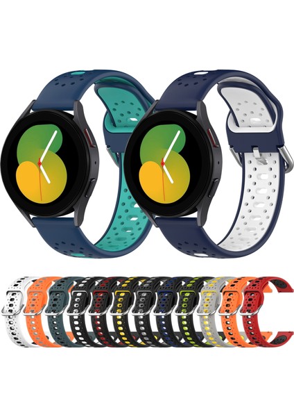 Samsung Galaxy Watch 5 40MM Siyah+Mavi Için 20MM Silikon Kayış (Yurt Dışından) modelleri