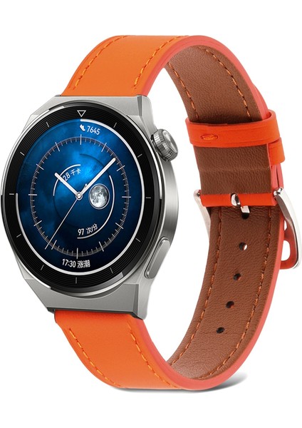 Samsung Galaxy Watch4 20MM Turuncu Için Düz Dokuma Watch Band (Yurt Dışından)