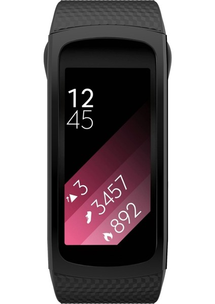 Samsung Gear Fit2 Pro Silikon Kordonlu Saat Için, Boyut: L Siyah (Yurt Dışından)