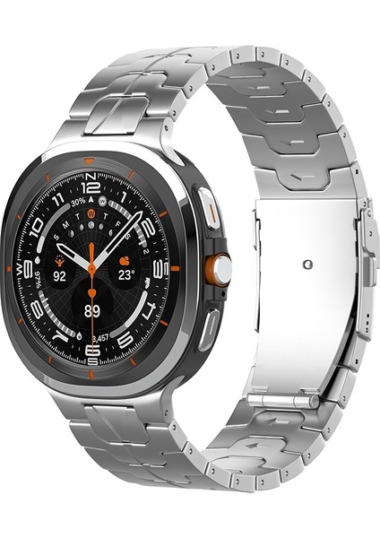 Samsung Galaxy Watch Ultra 47MM Gümüş Için Saf Titanyum Kayış (Yurt Dışından)