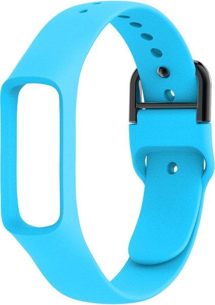 Galaxy Fit-E Sky Blue Için Saf Renkli Silikon Bilek Kayışı Kordonlu Saat (Yurt Dışından)